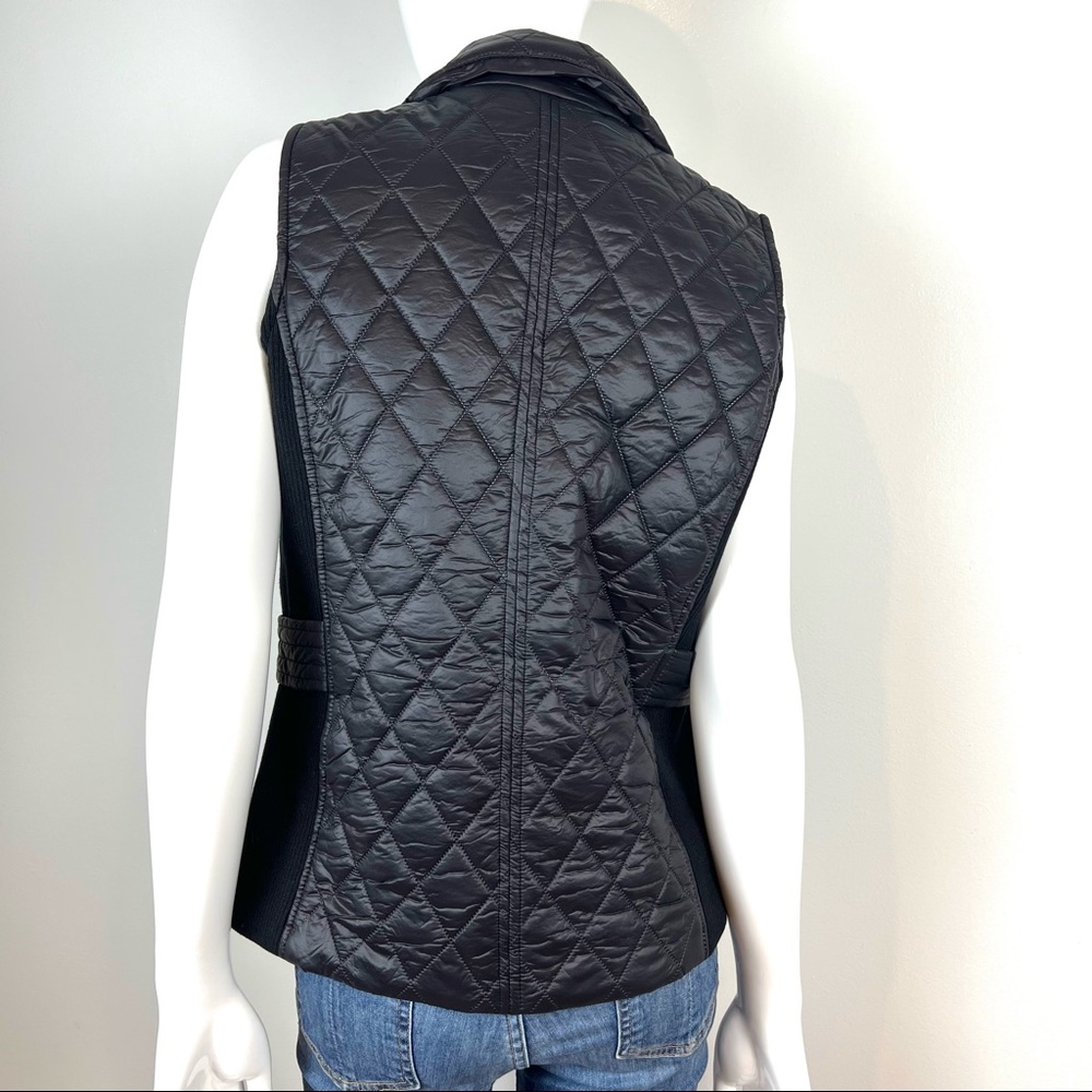 New Marc New York Andrew Mark Chic Jacket Vest Size Small Zip Up Black - Picture 12 of 16